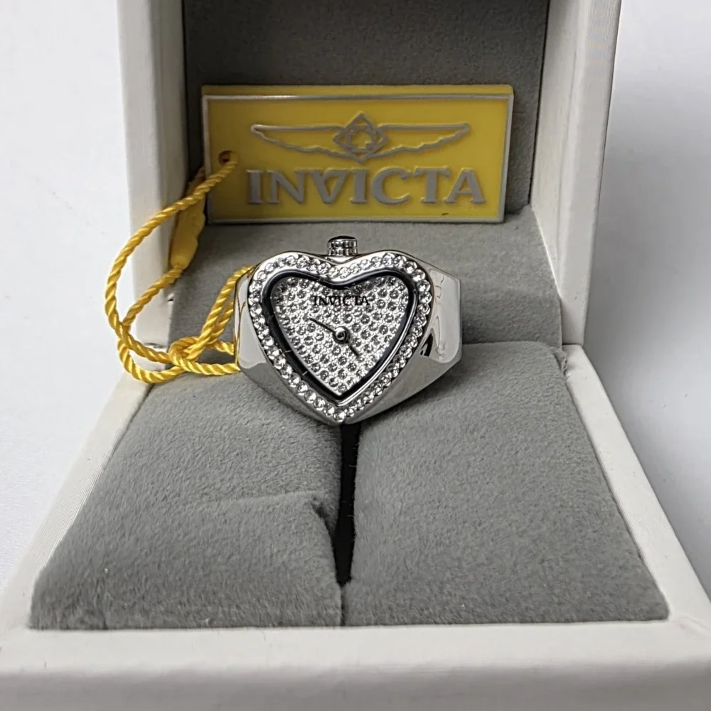 NEW Invicta Mini Angel‎ Women's Ring Watch - 18.5mm, Steel (49578) #0564
